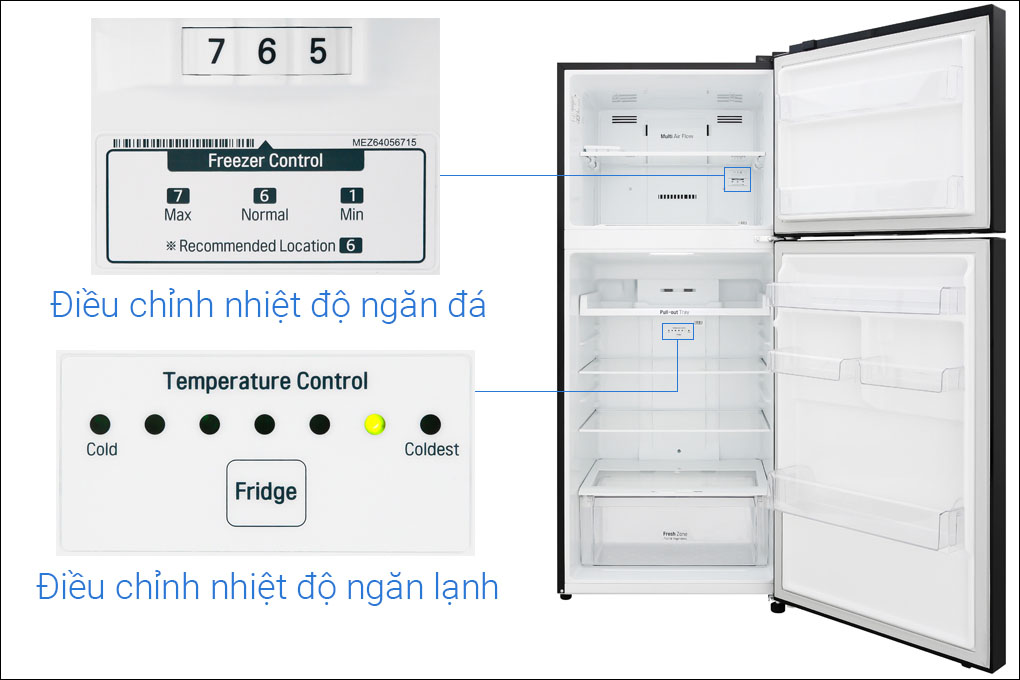Điều chỉnh nhiệt độ tủ lạnh phù hợp
